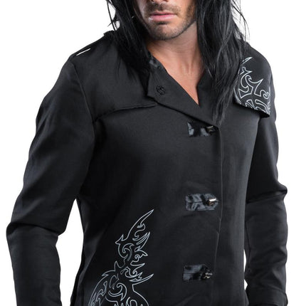 Adult Black Messy Rock Star Russell Brand Costume Wig