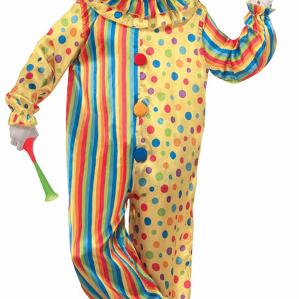Spots the Clown Adult Polka Dot Striped Jumpsuit Standard Size