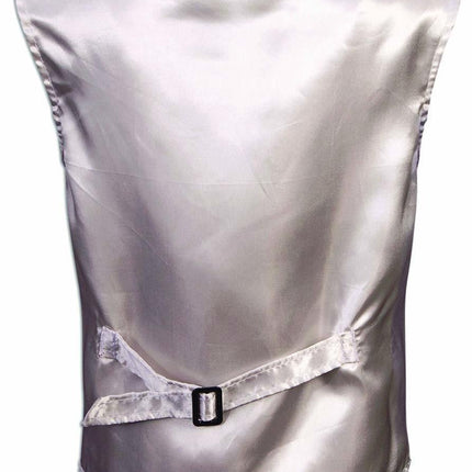 Silver Sequin Vest Adult Dazzle Dapper Accessory 1980s Up to Size 42