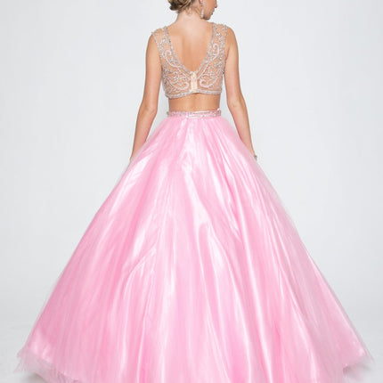 Juliet 338 Quinceanera Dress 2-Piece Bateau Neckline Cap Sleeve