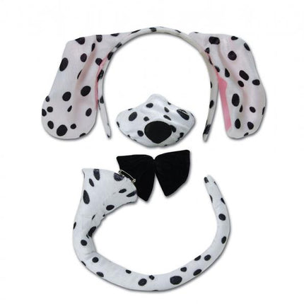 Dalmatian Dog Headband and Nose Ears Bow Tie Set with Sound
