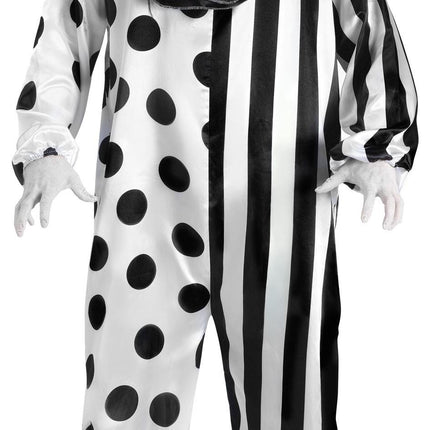 Black and White Killer Clown Adult Costume
