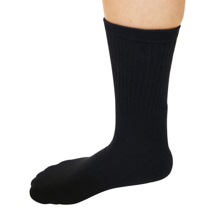 3/4 Crew Black Bamboo Viscose Socks