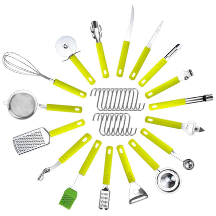 34-Pieces Set: Stainless Steel Kitchen Gadget Tools Set