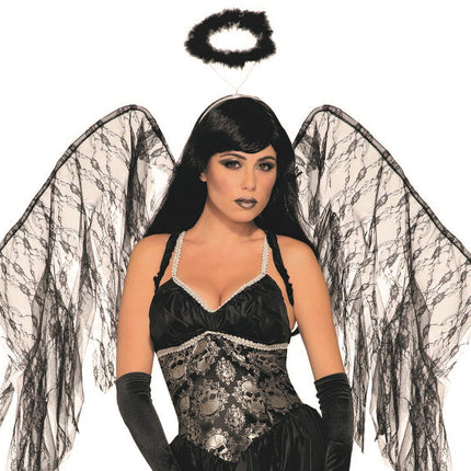 Fallen Black Angel Adult Gothic Costume Dress