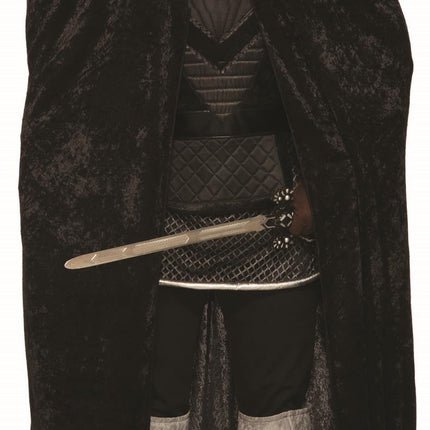 Dark Royalty Black Evil King Adult Medieval Costume Cape