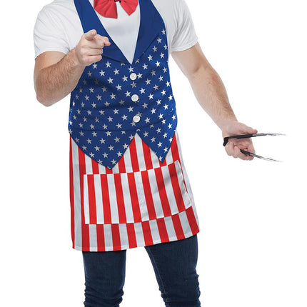 Red, White and Blue 4th of July American Patriotic Apron