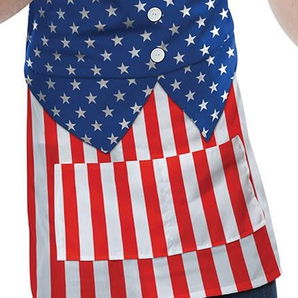 Red, White and Blue 4th of July American Patriotic Apron
