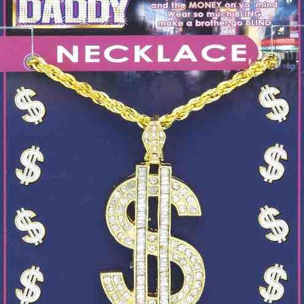 Big Bad Jewelry $ Dollar Sign Pimp Daddy Necklace