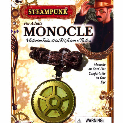 Steampunk Monocle Eyeglass Western Accessory Yellow Tint