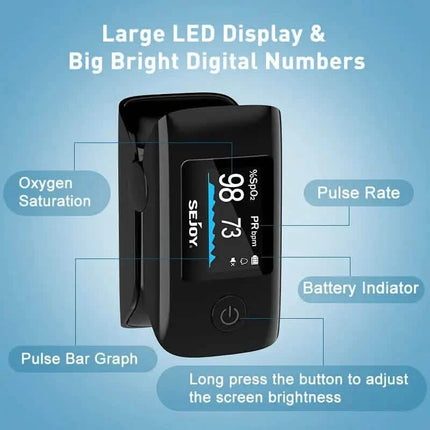 Oximeter Heart Rate Monitor & Hypertension Detector