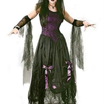 Goth Black Widow Spider Princess Adult Costume S/M