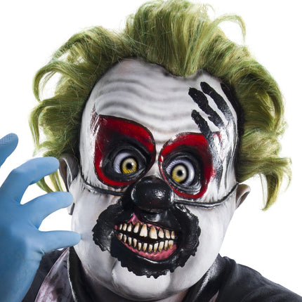Rubies Inbred Latex Killer Clown Mask With Green Hair