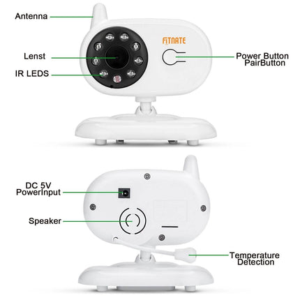 3.5" Audio Video Baby Monitor Wireless Digital Camera Night Vision Safety Viewer