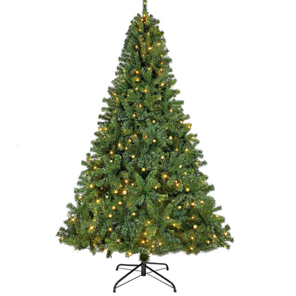 350 LED Solid Color Printed Green Hinged Fraser Fir Artificial Christmas Tree