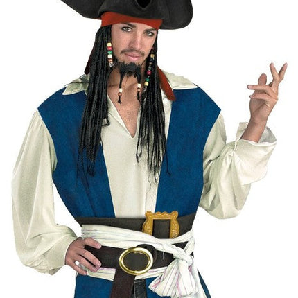 Jack Sparrow Pirates Of The Caribbean Deluxe Costume: Men's Size 42-46