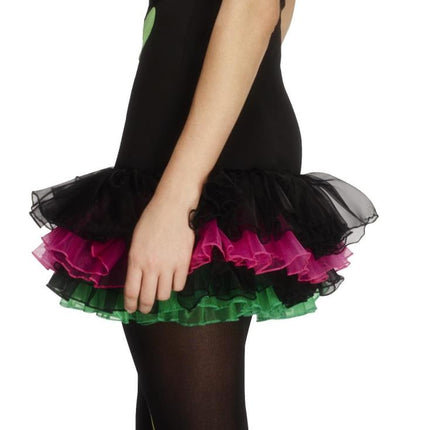 Fever Neon Skeleton Tutu Dress Women's Costume Size Small 6-8