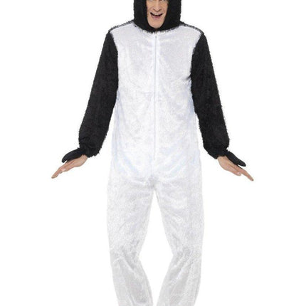 Smiffy's Men's Penguin Costume Includes Jumpsuit with Hood