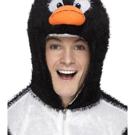 Smiffy's Men's Penguin Costume Includes Jumpsuit with Hood