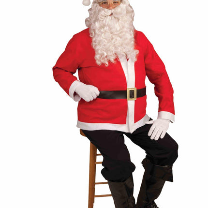 Red Santa Clause Jacket Set Adult Costume