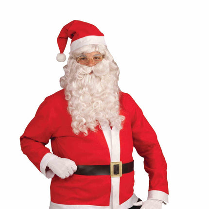 Red Santa Clause Jacket Set Adult Costume