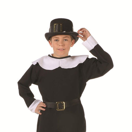 Child Pilgrim Boy Costume Size Large