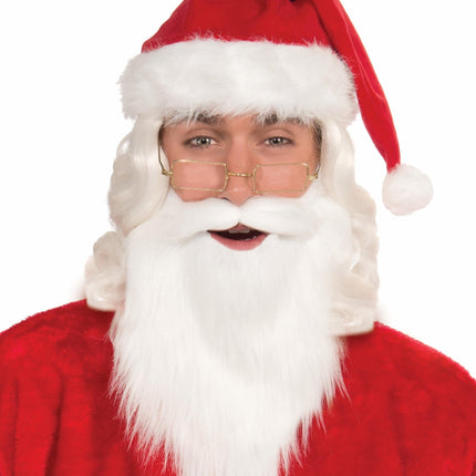 Simply Santa White Beard and Mustache Christmas Costume Santa Claus Accessory