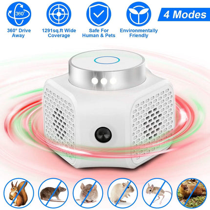 360° Ultrasonic Rodent Chaser Electronic Plug-in Mouse Control