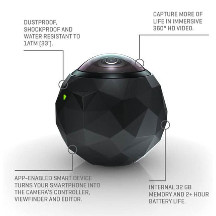 360fly 32GB 360 HD Video Camera (Refurbished)