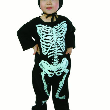 Lil' Bones Pajama Style Skeleton Infant Child Costume Size 1-2