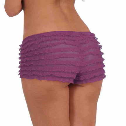 Lavender Purple Ruffled French Maid Panties