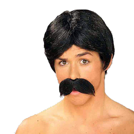 Forum Novelties Men's Burt The Bandit Novelty Black Wig and Mustache
