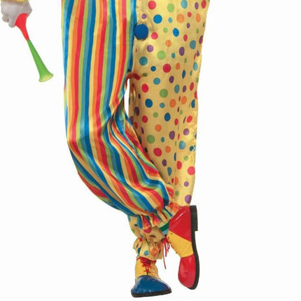 Spots the Clown Adult Polka Dot Striped Jumpsuit Size XL