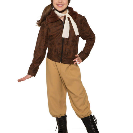 Forum Novelties Girls Amelia Earheart Historical Costume Medium 8-10