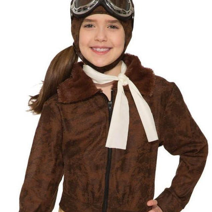 Forum Novelties Girls Amelia Earheart Historical Costume Medium 8-10