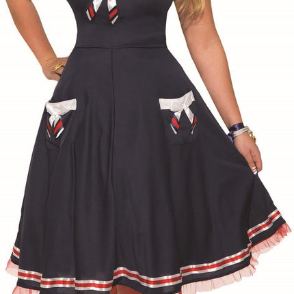 Sexy Ahoy Lady Navy Blue Women's Sailor Halloween Costume Plus