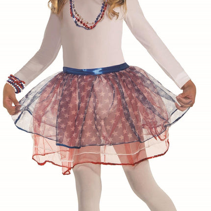 Red, White and Blue Patriotic USA Tutu Skirt 4th of July Accessory Child