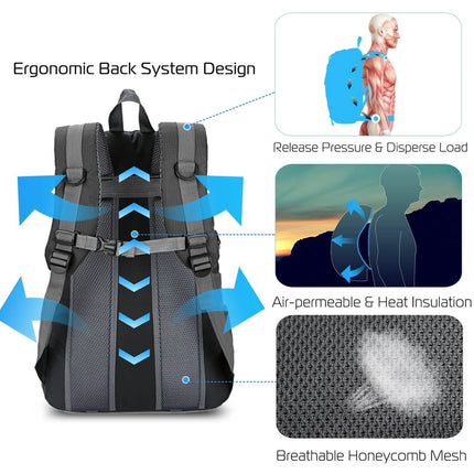 36L Outdoor Backpack Waterproof Travel Knapsack