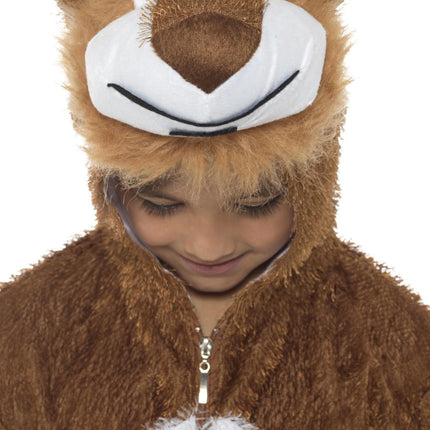 Lion Jumpsuit With Attached Hood Child Jungle Costume Medium