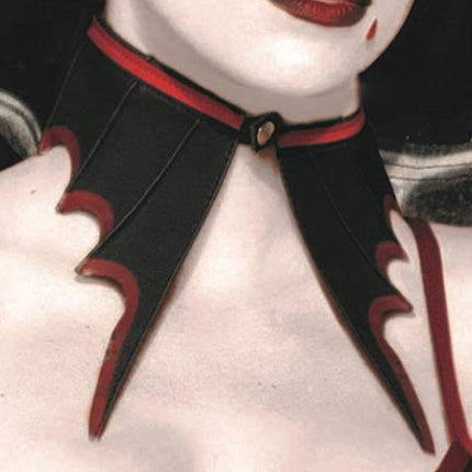 Vampire Red and Black Bat Collar Vampiress Choker