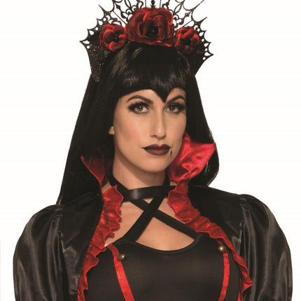 Gothic Flower Vampire Rose Headband Crown Costume Accessory