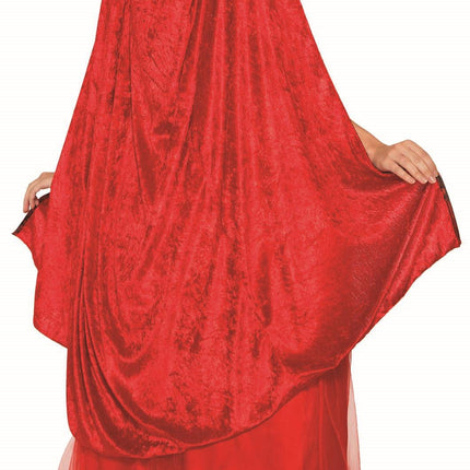 Classic Red Riding Hood Dress and Cape Adult Costume Standard Size 14-16
