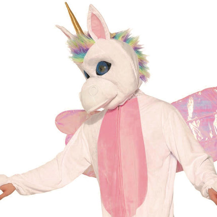 Mythical Unicorn White Fantasy Mascot Costume for Adults