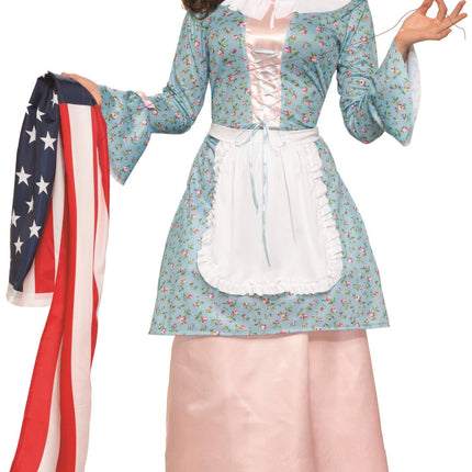 Betsy Ross Costume Founding Woman Adult Patriotic Attire X-Large