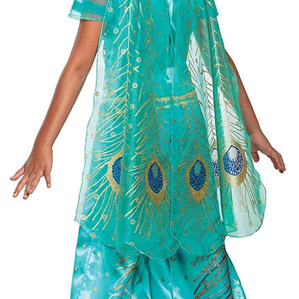 Jasmine Teal Aladdin Live Action Deluxe Child Girl Costume XS 3T-4T