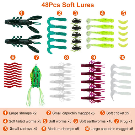 383-Piece: Fishing Lures Tackle Box