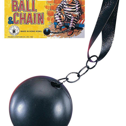 Prisoner Plastic Ball and Chain Convict Inmate Jail Prop Accessory
