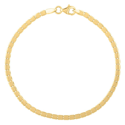 14k Yellow Gold 7 inch Mini Cube Bracelet (2.60 mm)