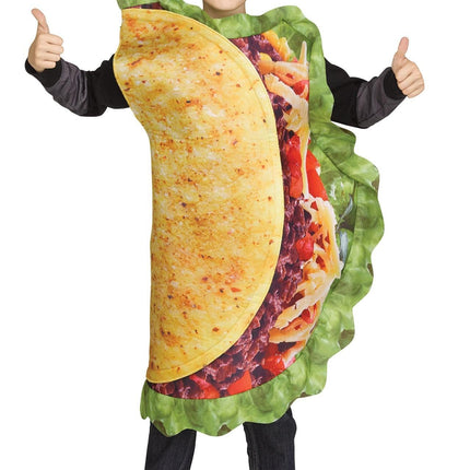 Festive Screen Print Taco Child Mexican Food Costume