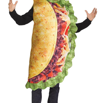 Festive Screen Print Taco Adult Mexican Food Costume
